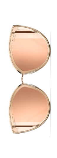 Dorit Kemsley's Gold Mirrored Cat Eye Sunglasses