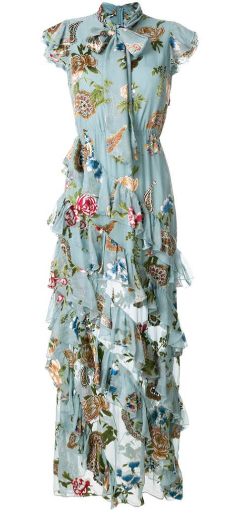 Grace Adler's Blue Floral Dress