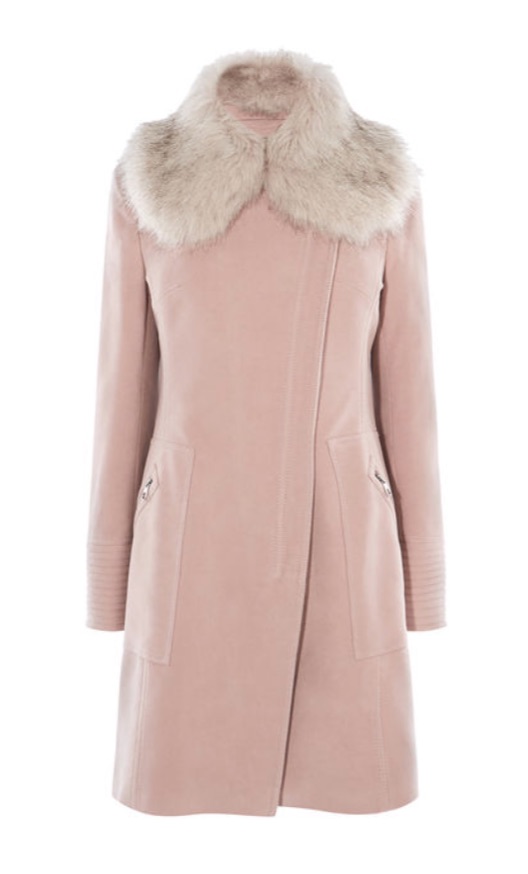 Hoda Kotb's Fur Trimmed Pink Coat