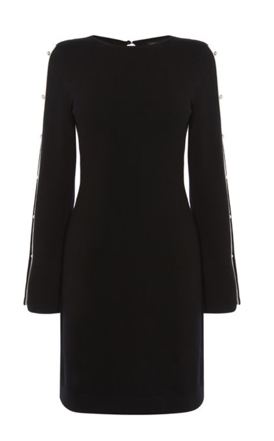 Hoda Kotb's Pearl Cutout Sleeve Black Mini Dress on Today