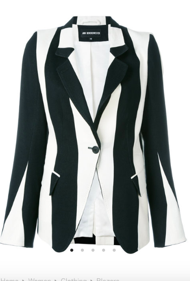 Kyle Richards' Black and White Striped Blazer