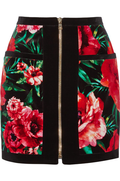 Bethenny Frankel's Black Floral Print Skirt
