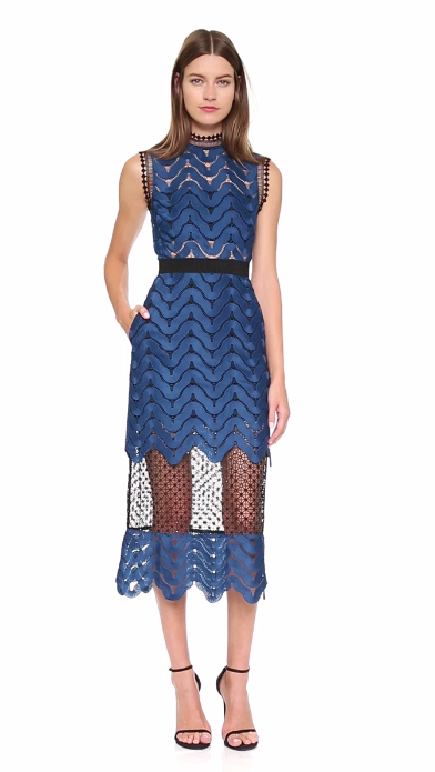 Bethenny Frankel's Blue Lace Confessional Dress