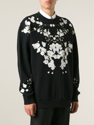 David Rose's Black and White Floral Sweatshirt and Pants