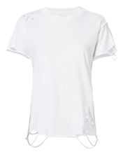 Dorit Kemsley's White Distressed T Shirt 