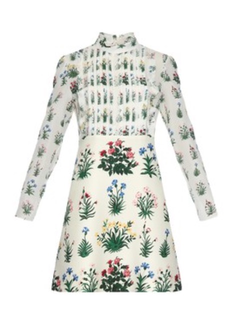 Kelly Ripa's White Long Sleeve Floral Print Dress
