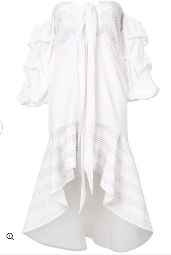 Porsha Williams' White Off the Shoulder Puff Sleeve Dress
