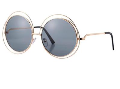 gold double frame sunglasses