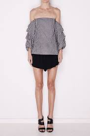 Stassi Schroeder's Black and White Checked Top