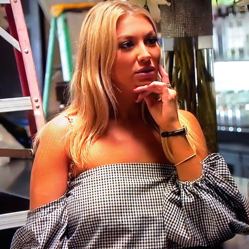 Stassi Schroeder's Black and White Checked Top 