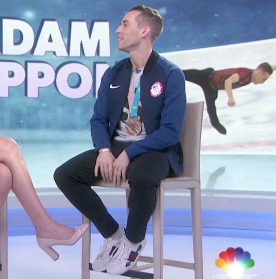 Adam Rippon's White Sneakers on Today