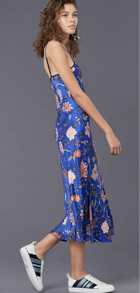 Ariana Madix's Blue Floral Slip Dress on WWHL