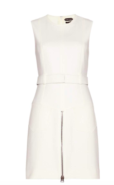 Bethenny Frankel's White Belted Zip Dress