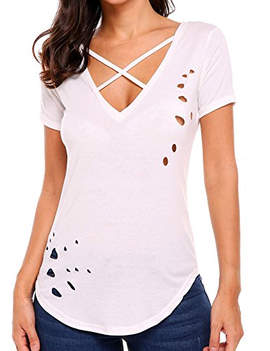 Brittany Cartwright's Distressed Cut Out Tee