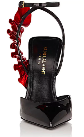 Dorit Kemsley's Black and Red Ruffle Heels