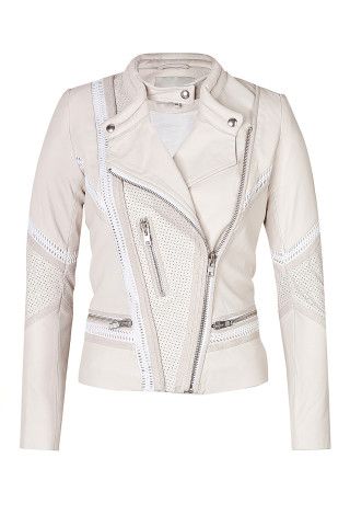Bethenny Frankel's White Leather Jacket