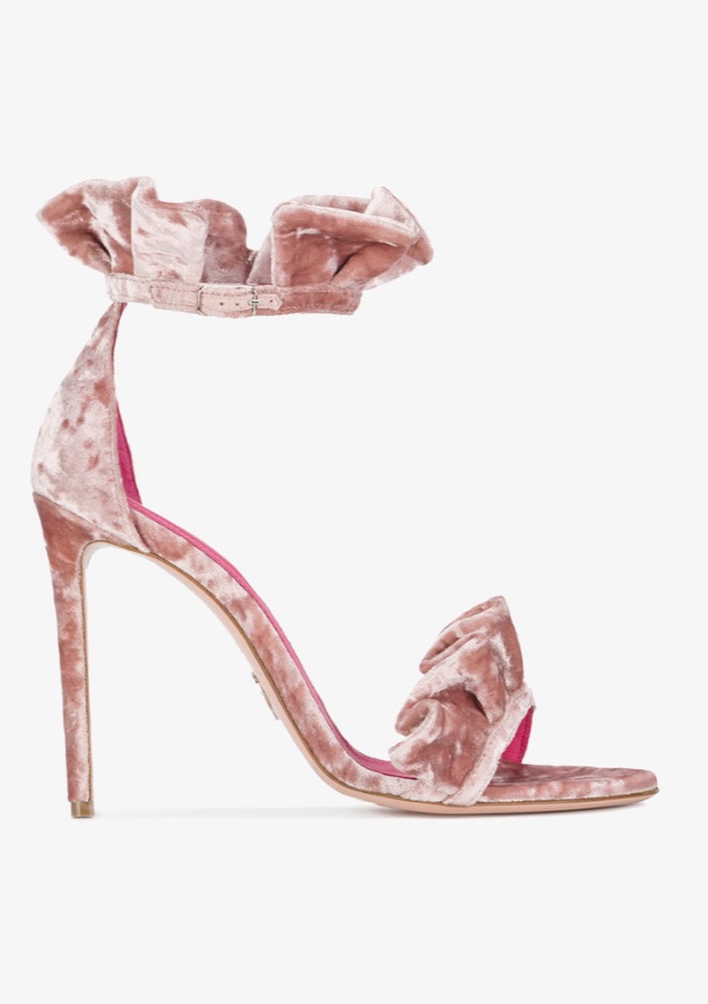 Kim Zolciak Biermann's Pink Ankle Strap Sandals
