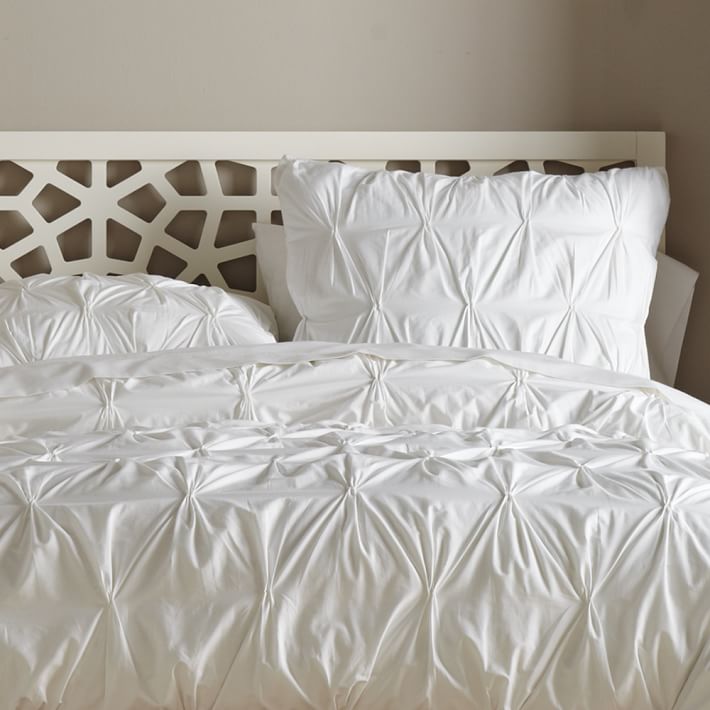 Kyle Richards' White Duvet Cover in Her Bedroom