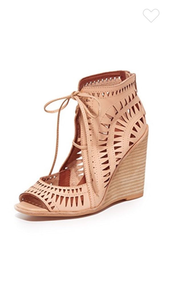 Lindsay Hubbard's Laser Cut Wedge Sandals