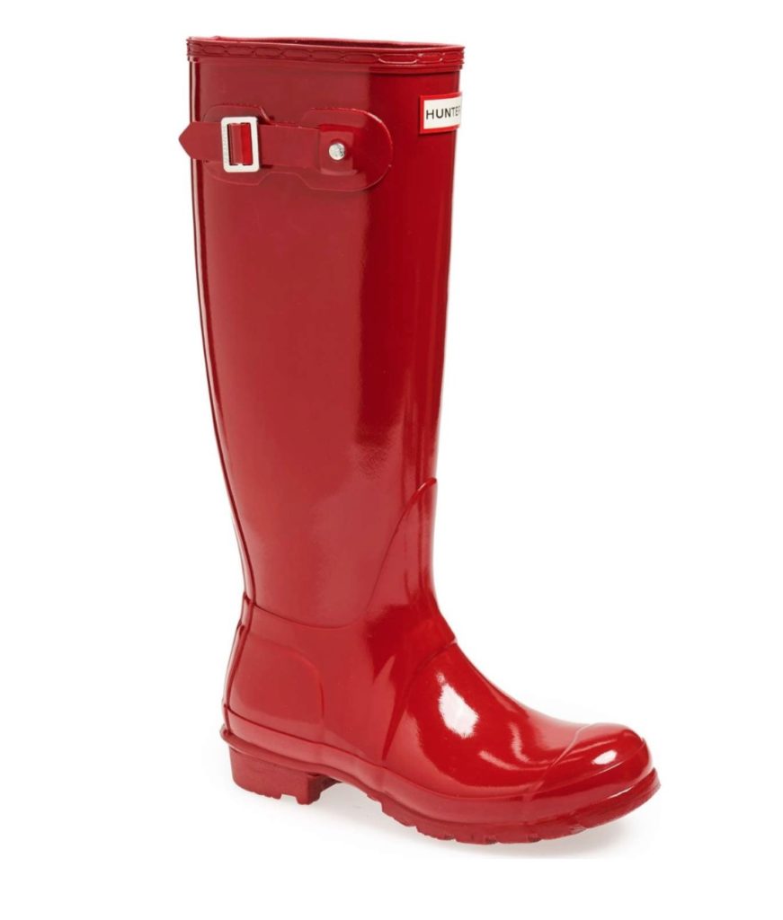 Savannah Guthrie's Red Rain Boots