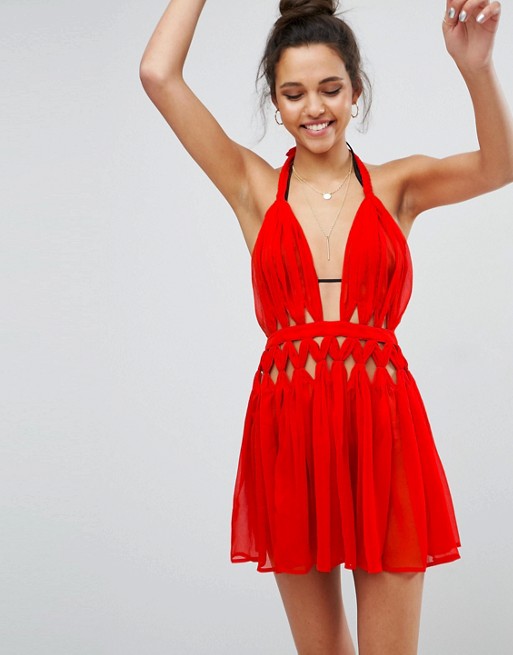 Stassi Schroeder's Red Cover Up Dress