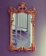 Stassi Schroeder’s Gold Antique Baroque Mirror in Her Apartment