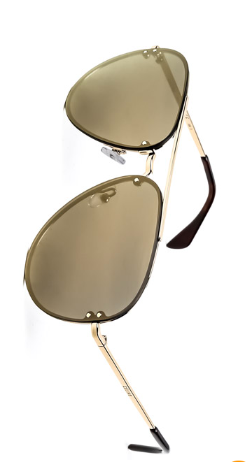Teddi Mellencamp's Gold Mirrored Sunglasses