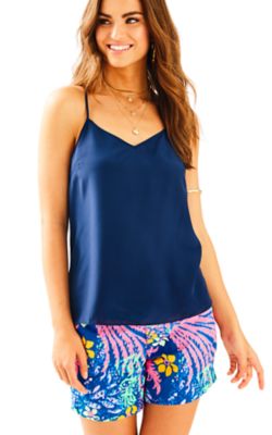 Ashley Jacobs' Printed Short and Navy Tank