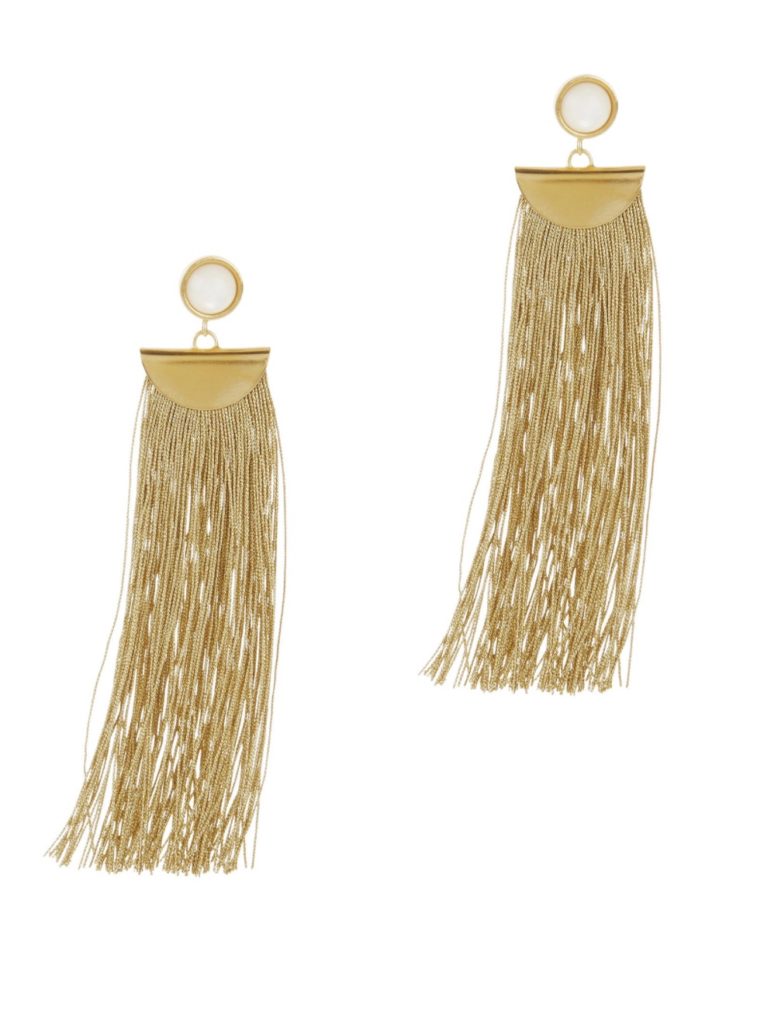 Candiace Dillard's Gold Fringe Earrings