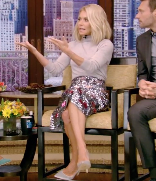 Kelly Ripa's Sequin Skirt and Sweater