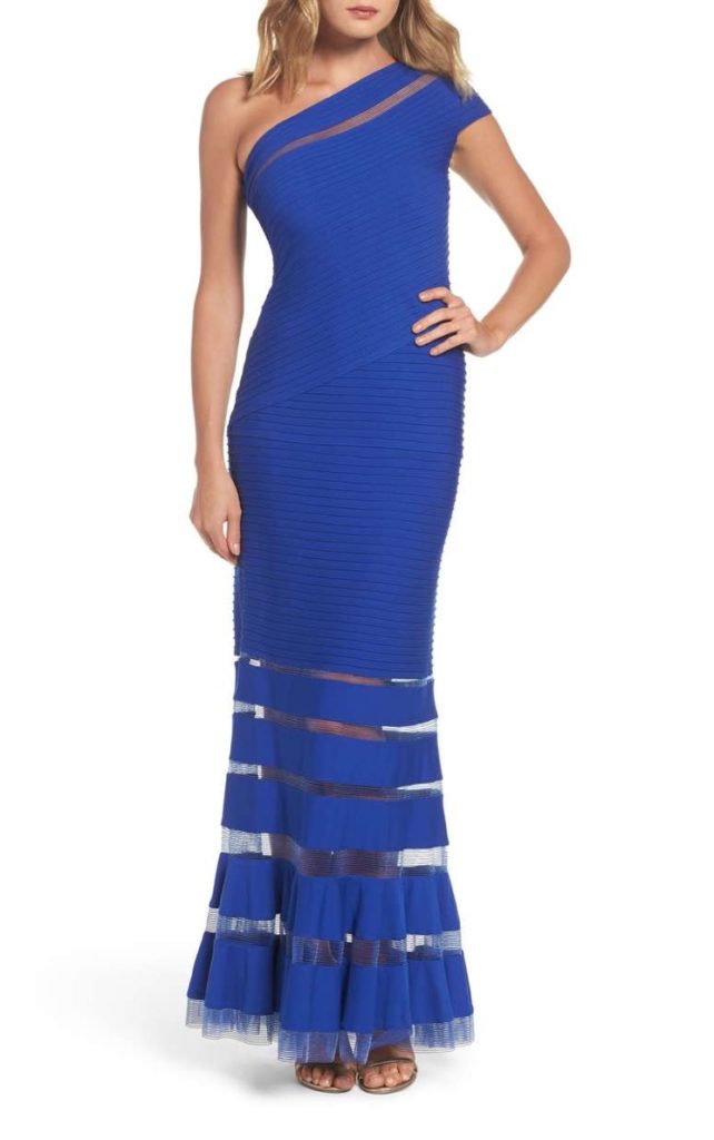 Monique Samuels' Blue One Shoulder Dress