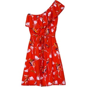 Naomie Olindo's Red Floral Dress | Big Blonde Hair