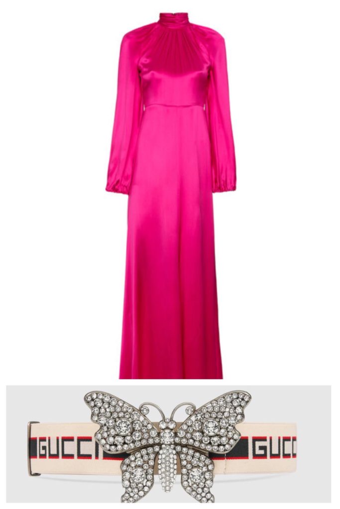 Sheree Whitfield's Pink Long Sleeve Reunion Dress and Belt