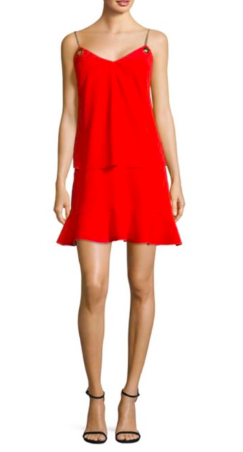 Stassi Schroeder's Red Chain Strap Dress