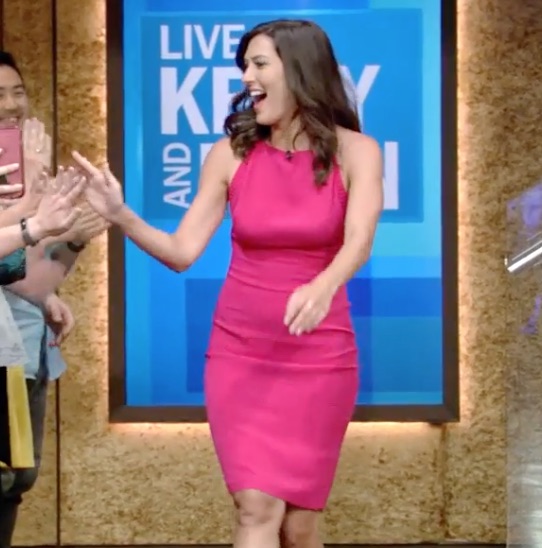 Becca Kufrin's Pink Dress on Live with Kelly and Ryan