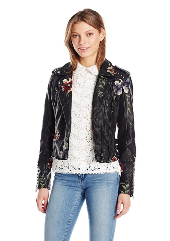 Monique Samuels' Floral Leather Jacket