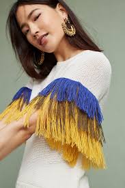 Naomie Olindo's Fringe Sleeve Sweater