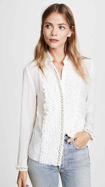 Tinsley Mortimer's Pearl Button Blouse