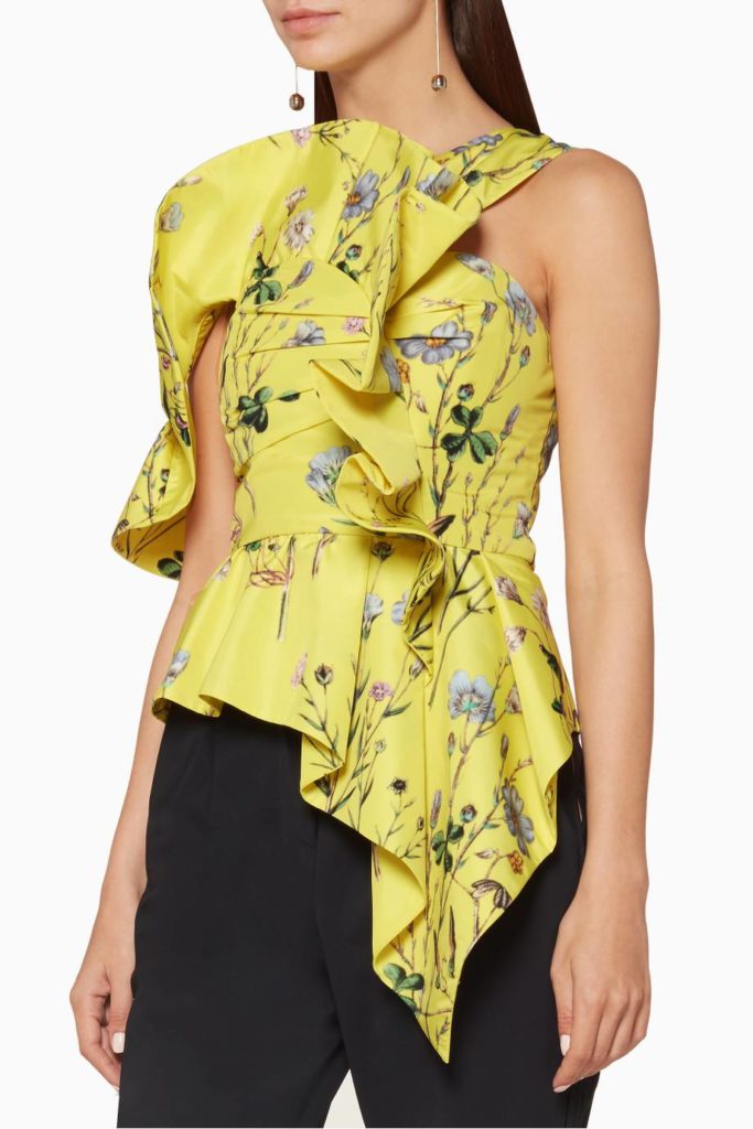 Tinsley Mortimer's Yellow Floral Confessional Top