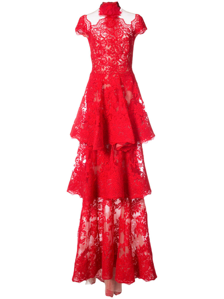 Tinsley Mortimer's Red Lace Dress at the Murder Mystery Dinner