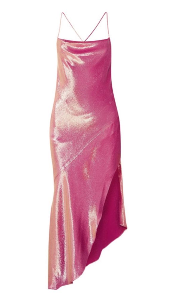 Becca Kufrin's Pink Metallic Dress