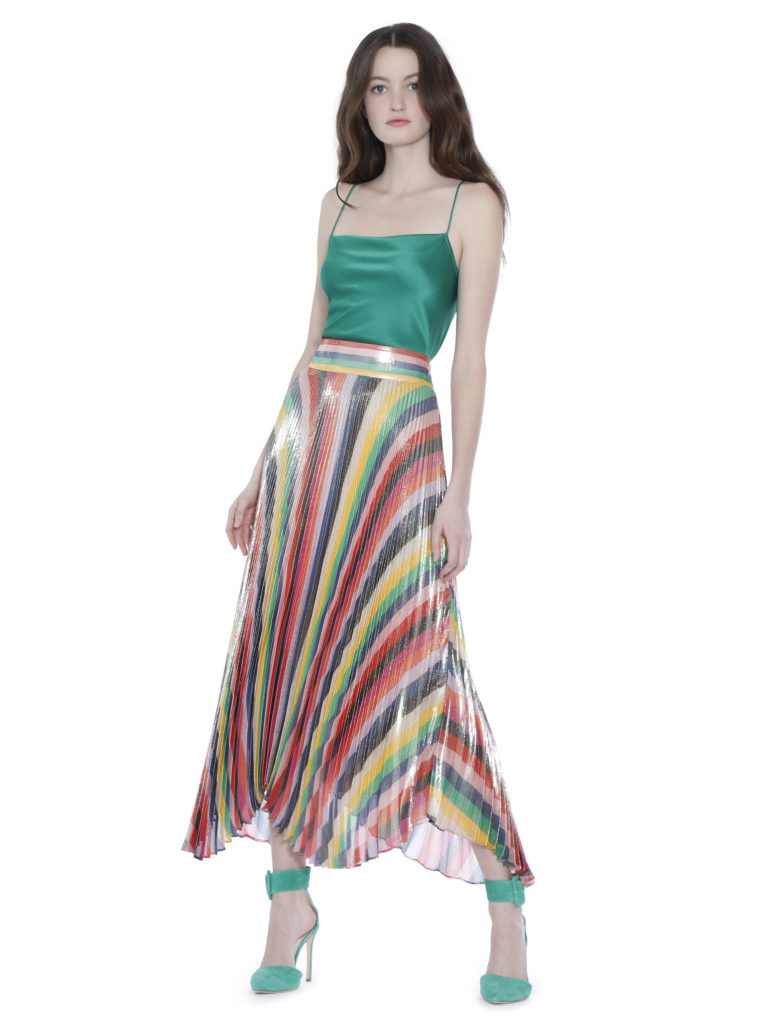 Down To Earth Rainbow Stripe Skirt – Pink Lily