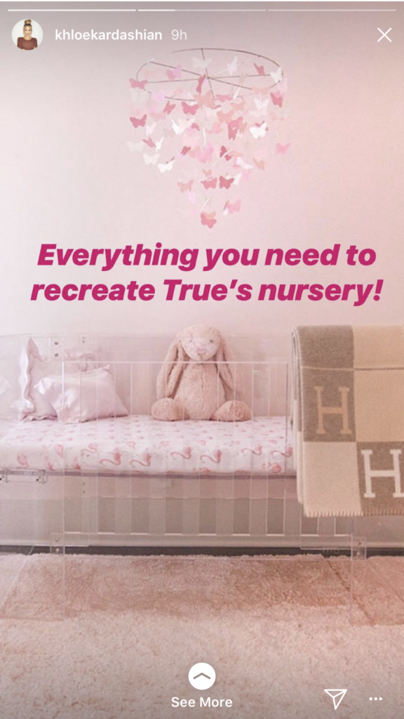 Khloe Kardashian S Clear Baby Crib Blonde Hair Khloe Kardashian S Clear Baby Crib In True Thompson Nursery