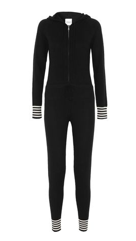 Tinsley Mortimer's Black Hooded Jumpsuit 