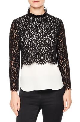 Tinsley Mortimer's Black Lace Top