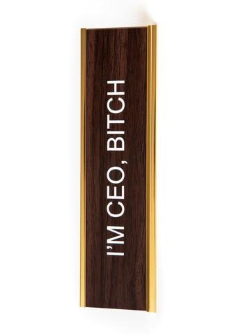 Kristin Cavallari's "I'm CEO, Bitch" Wood Desk Name Plate