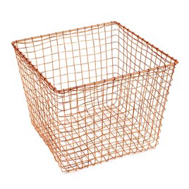 Kristin Cavallari’s Copper Wire Storage Baskets In The Office