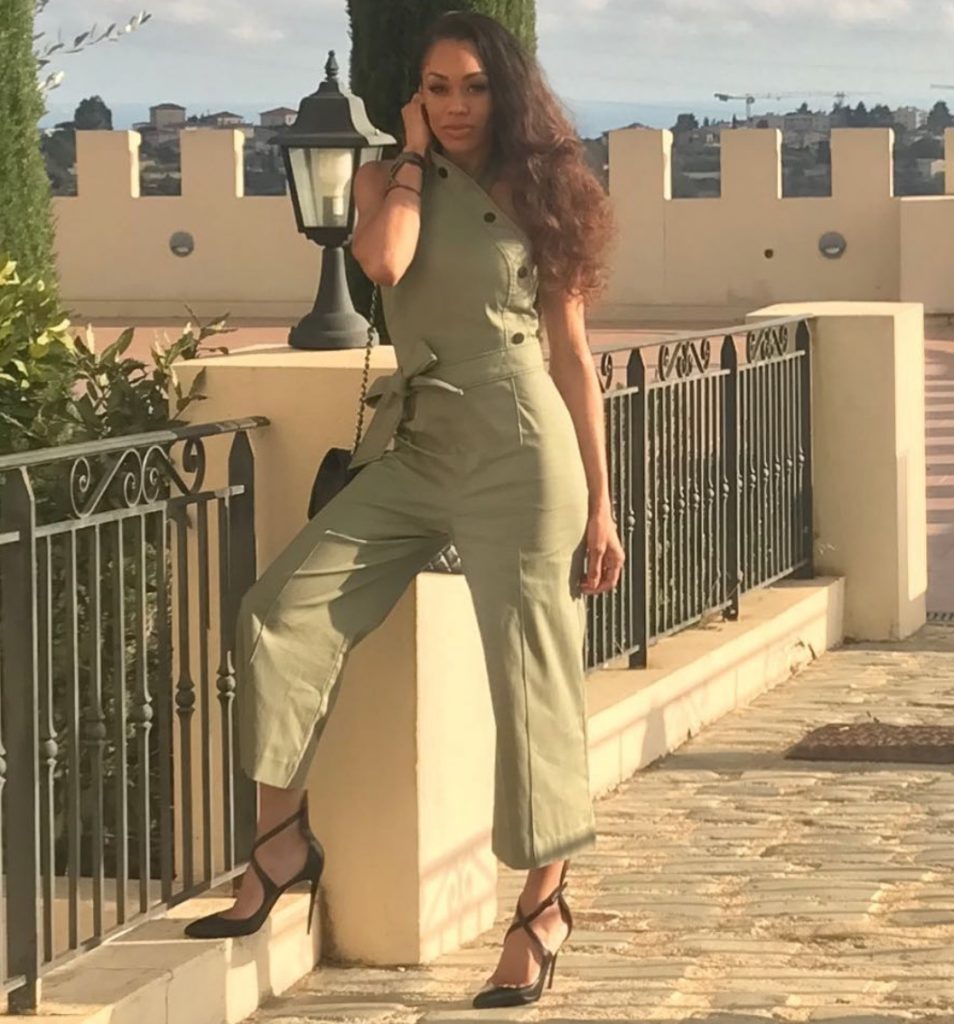 Monique Samuels' Green Jumpsuit