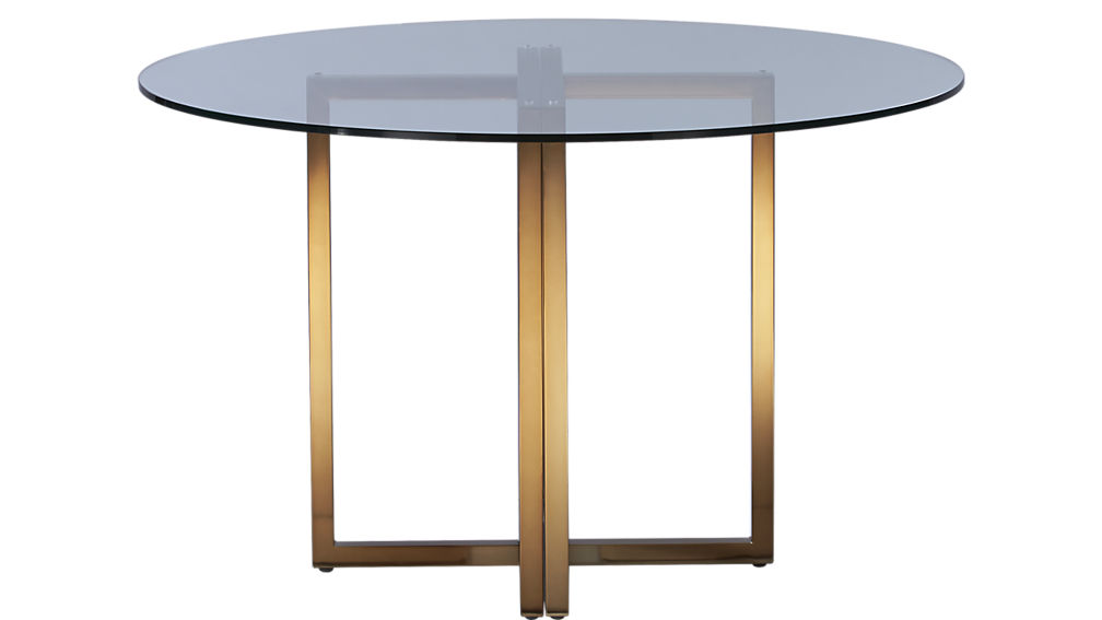 Shannon Beador’s Round Glass and Brass Dining Table In Her New House