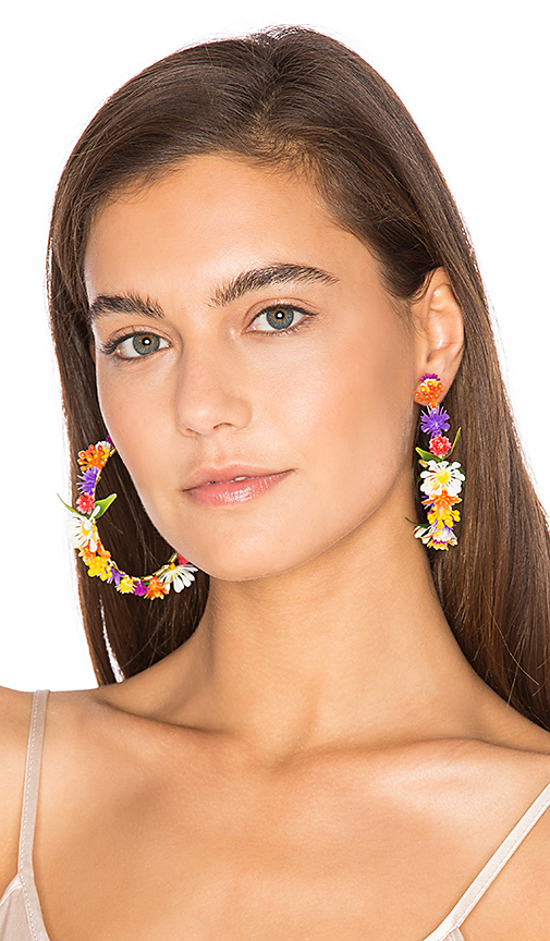 Tinsley Mortimer's Floral Hoop Earrings